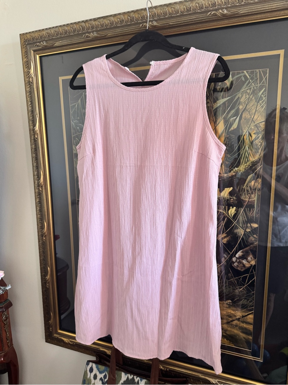 Sleeveless Pink Shift Dress by